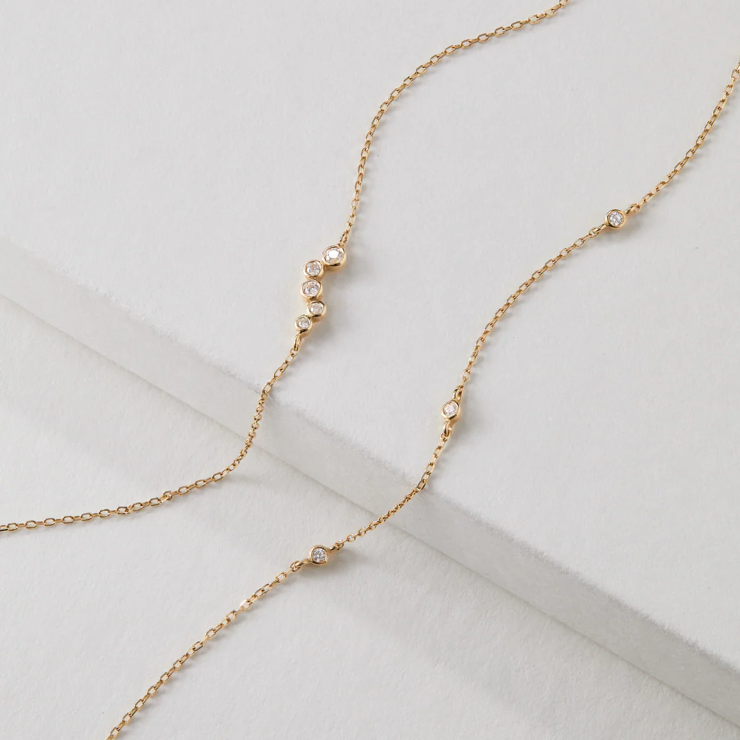 Gold Diamond Style Wave Bracelet - Image 7