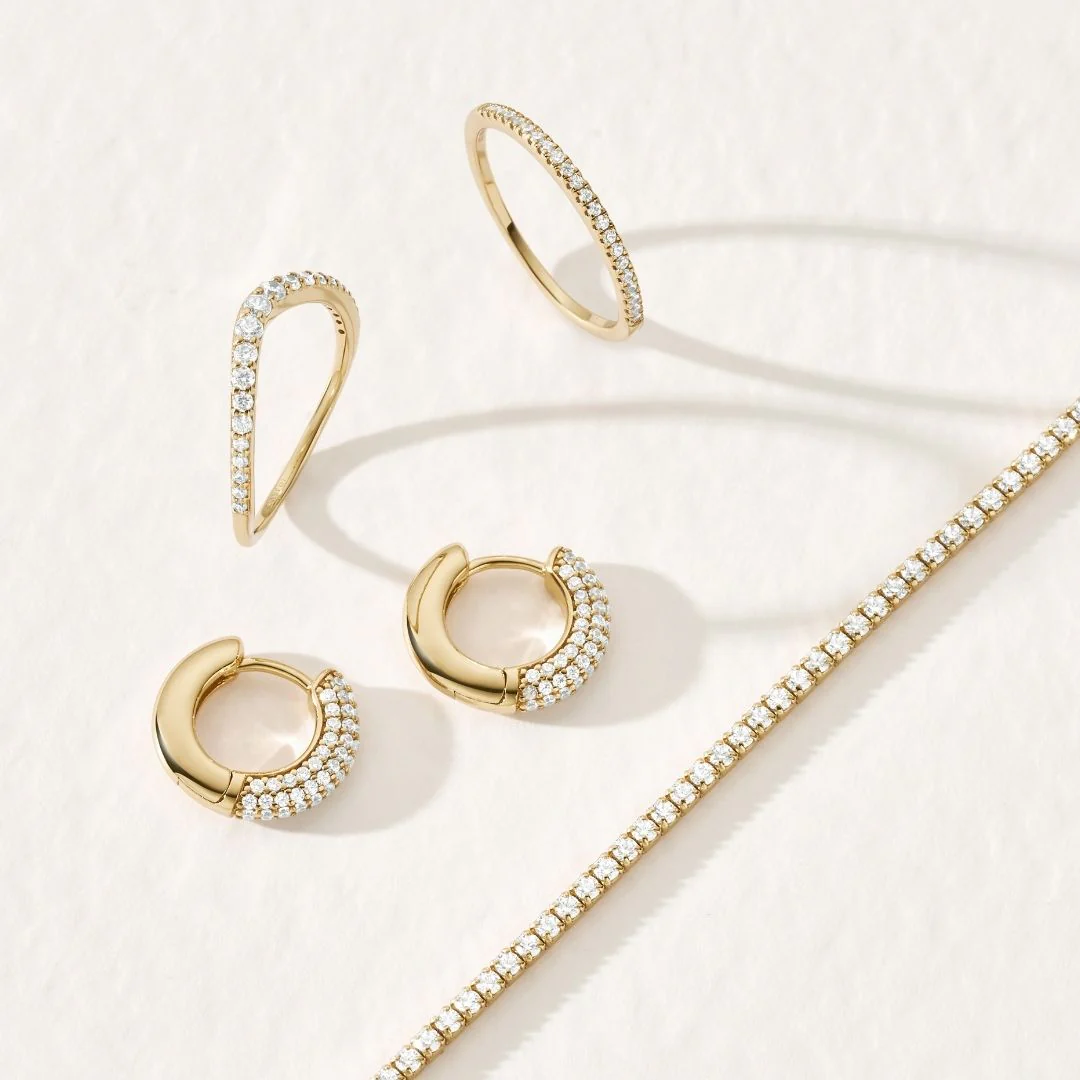 Gold Diamond Style Wave Ring - Image 12