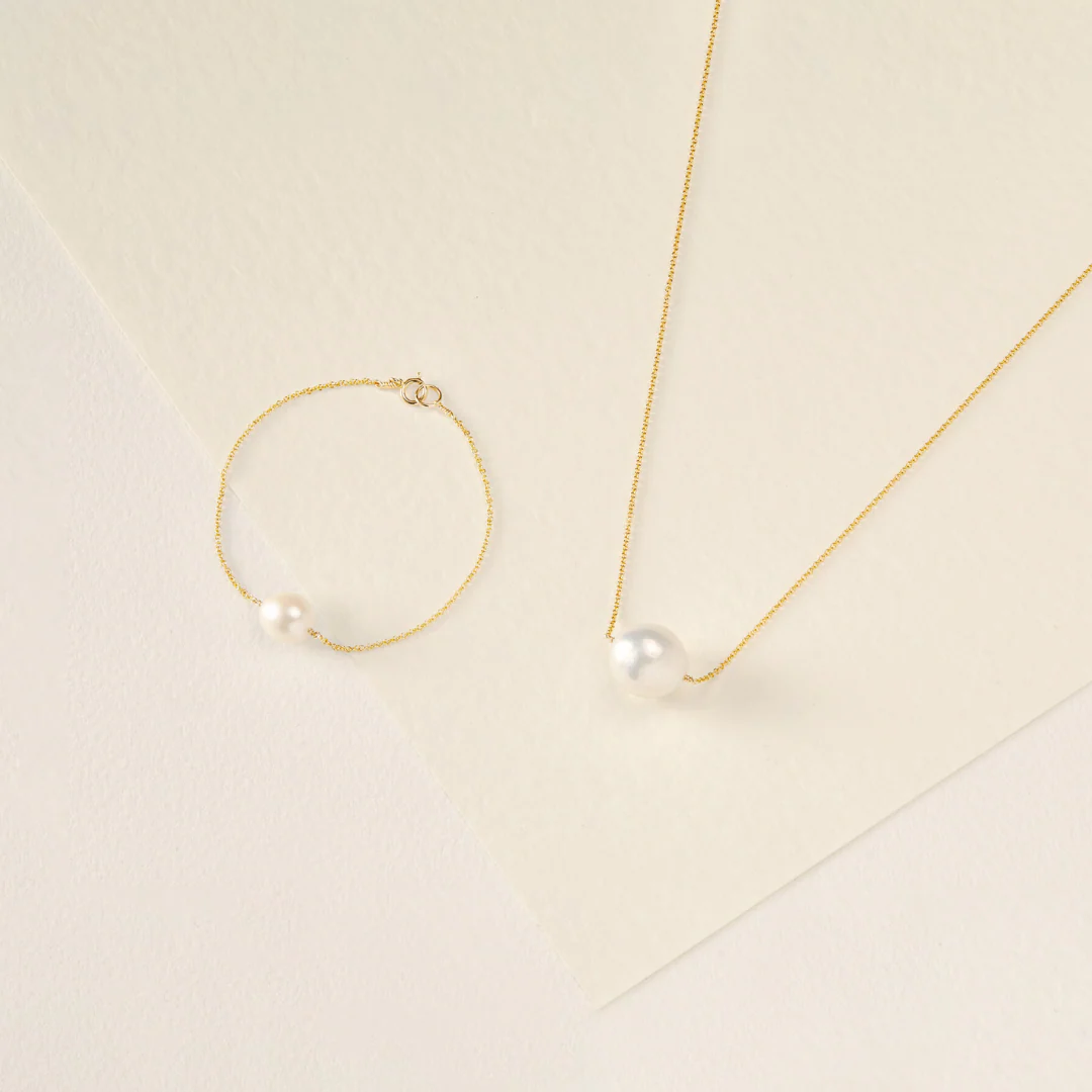 Gold Large Baroque Pearl Choker - Image 3