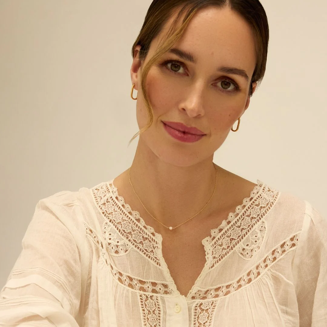 Gold Long Thin Plain Rectangle Hoop Earrings - Image 7
