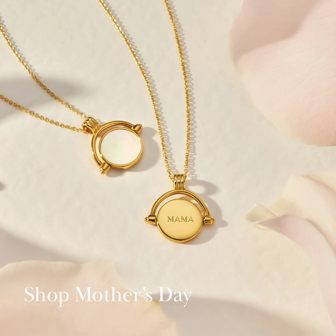 Gold Mother of Pearl Spinning Disc Necklace - Image 11
