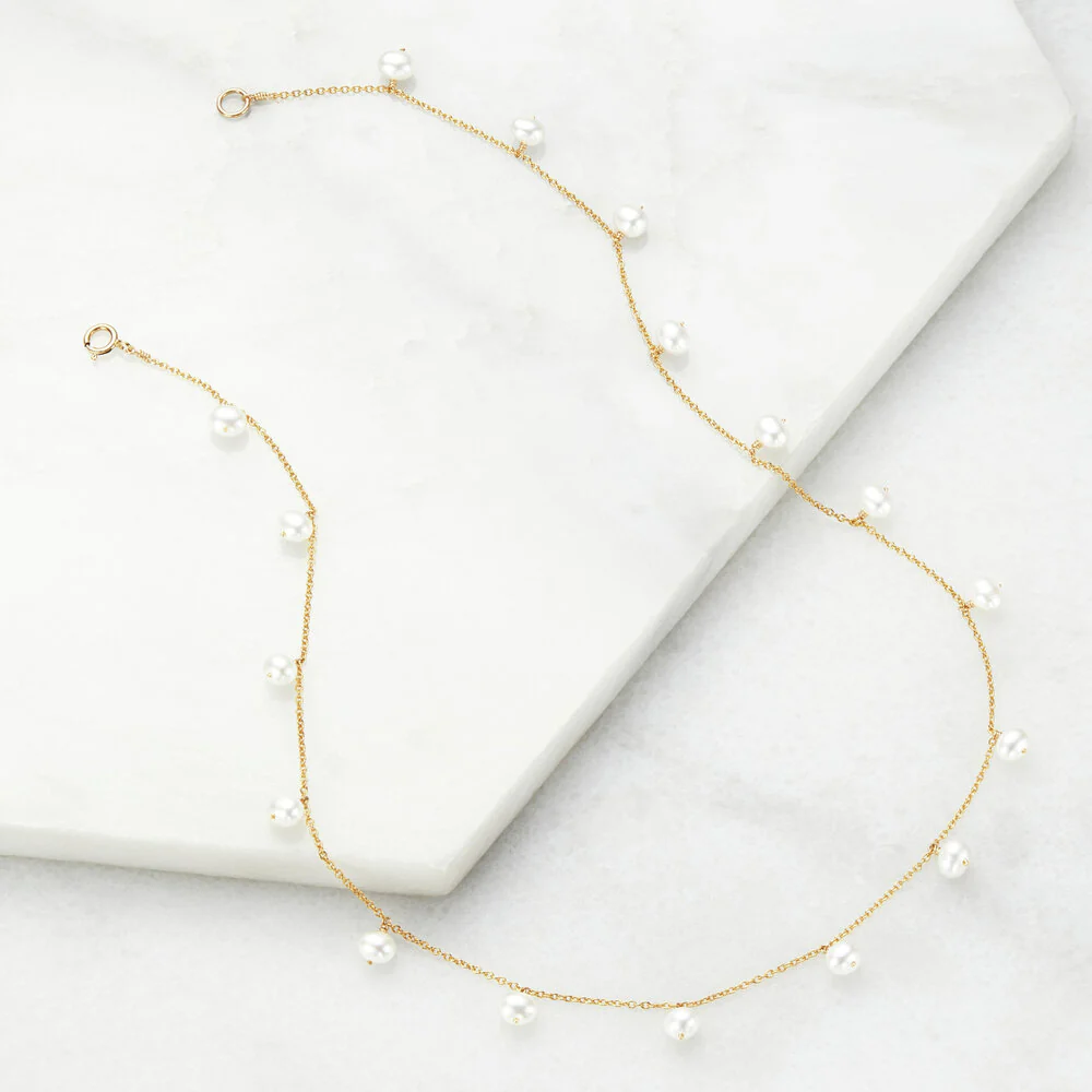 Gold Pearl Drop Choker - Image 5