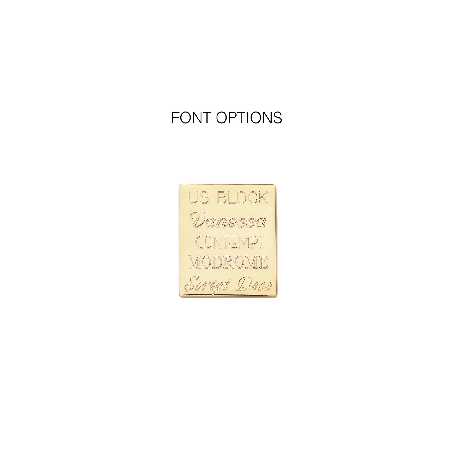 Gold Small Square Locket Necklace - Image 6