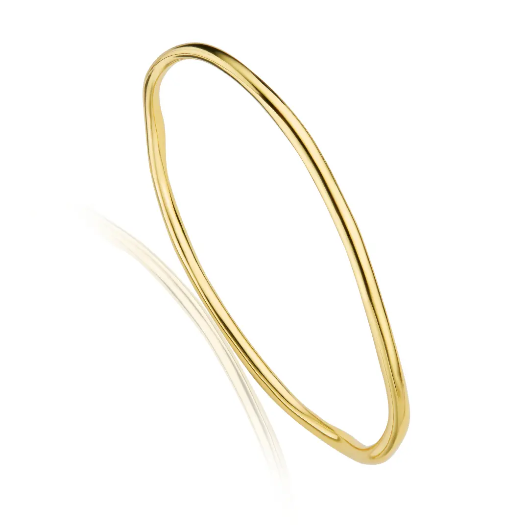 Gold Wave Bangle
