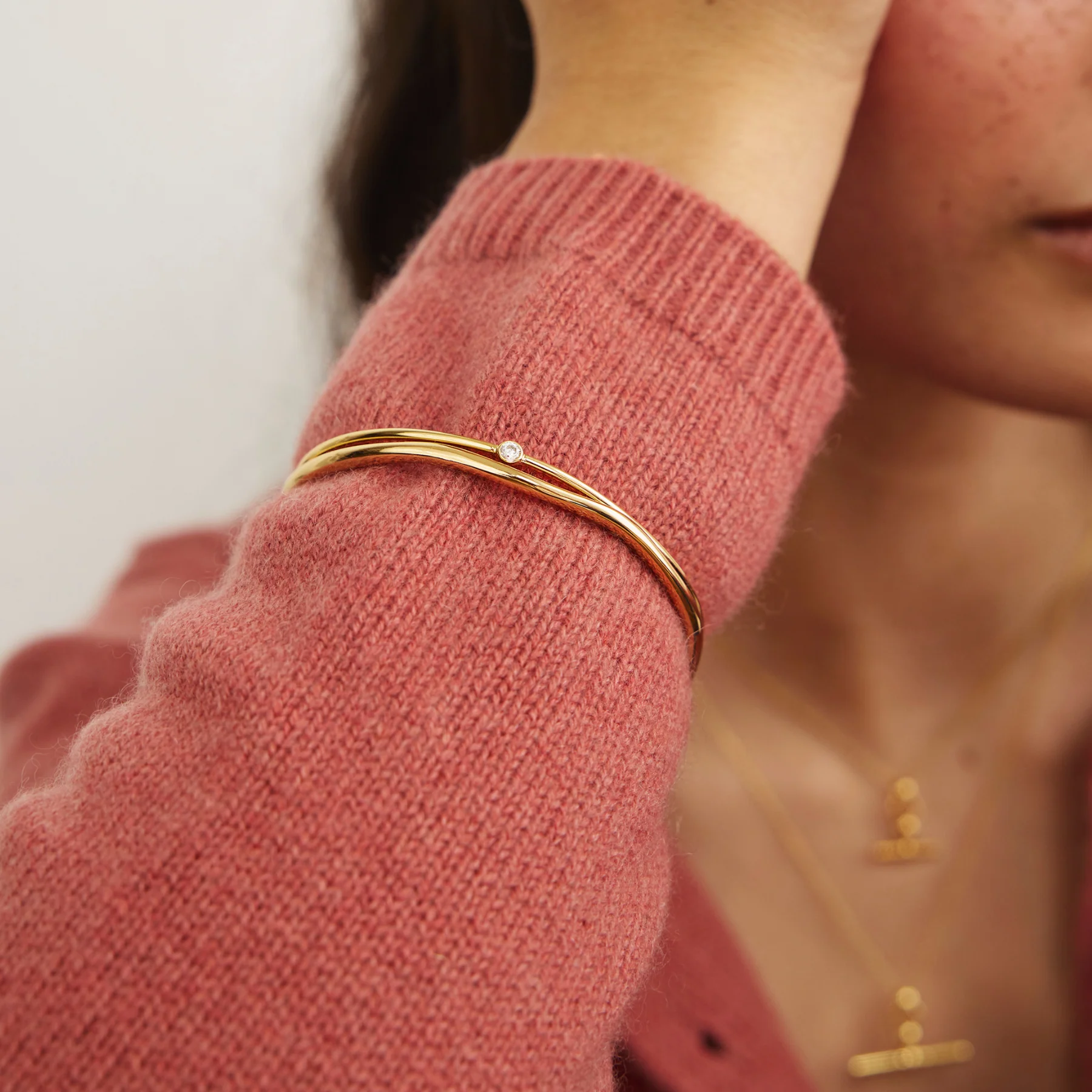Gold Wave Bangle - Image 4