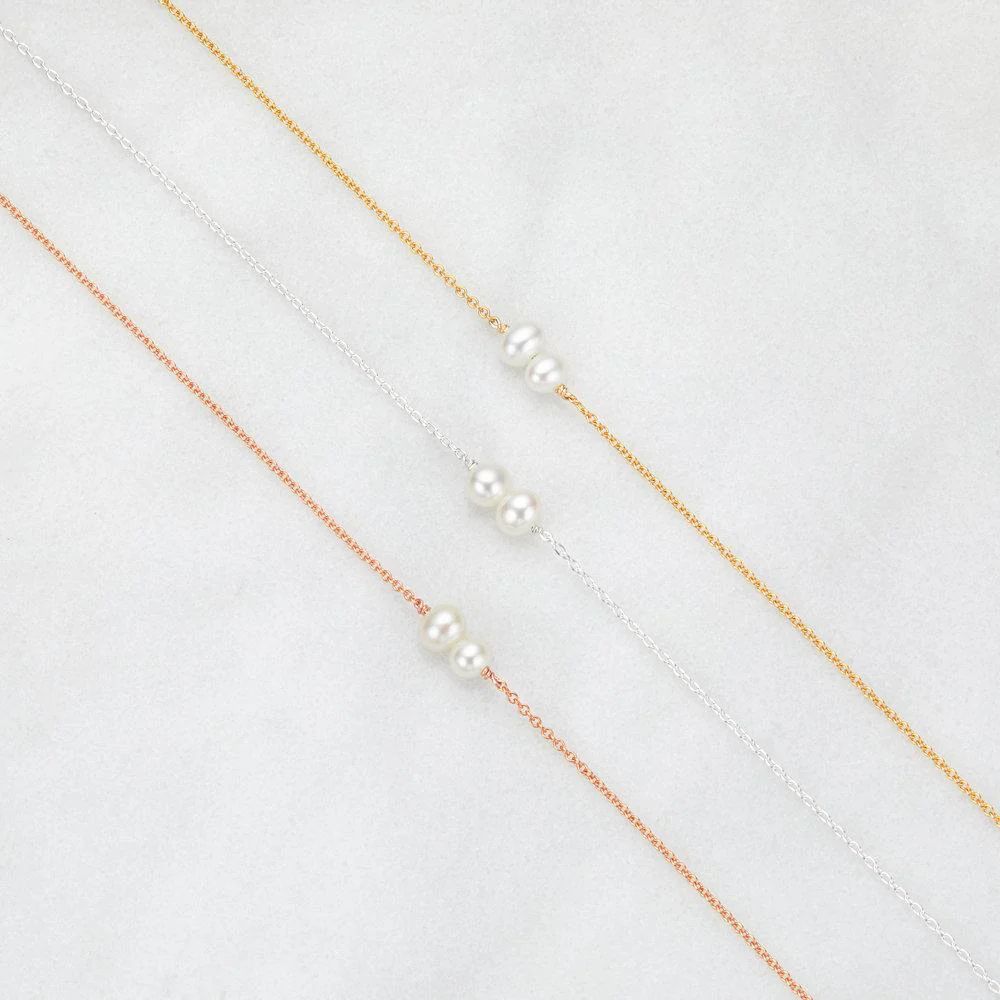 Rose Gold Six Pearl Choker - Image 4
