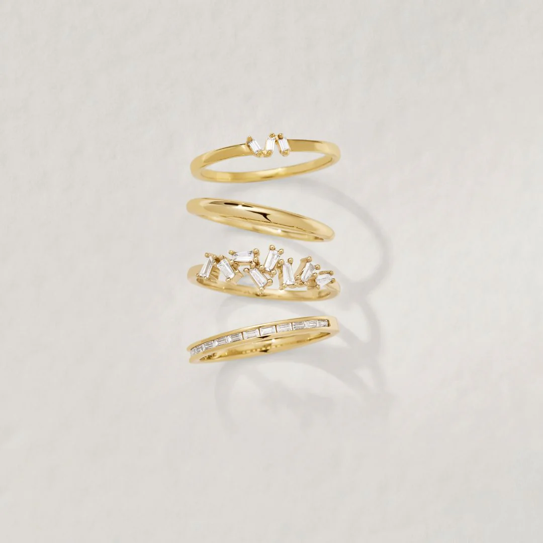Silver Diamond Style Baguette Eternity Ring - Image 6