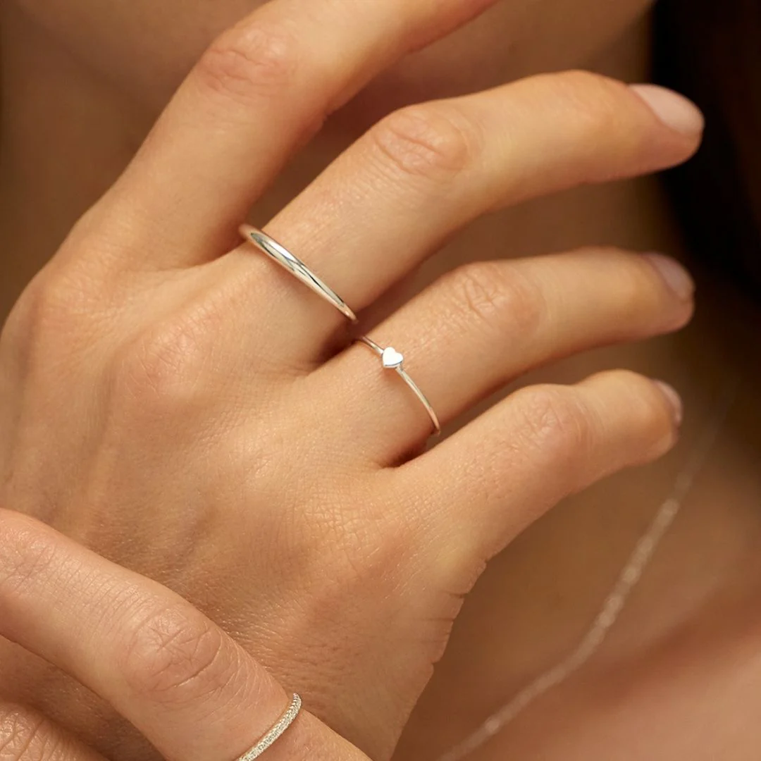 Silver Mini Dome Ring - Image 3