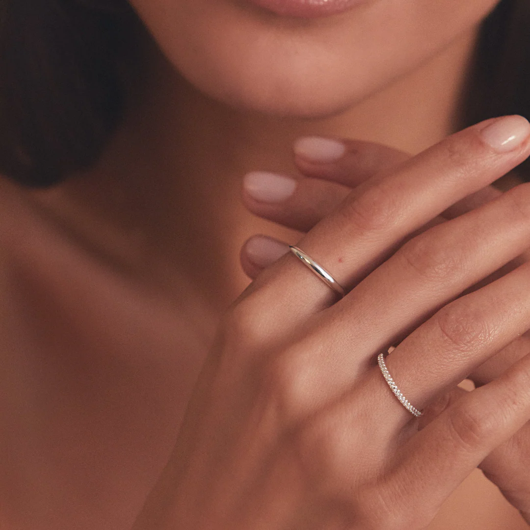 Silver Mini Dome Ring - Image 6