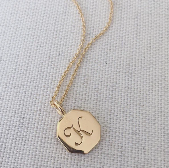 Silver Personalised Hexagon Necklace - Image 3