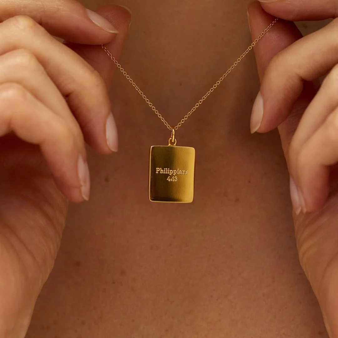 Silver Personalised Verse Necklace - Image 5