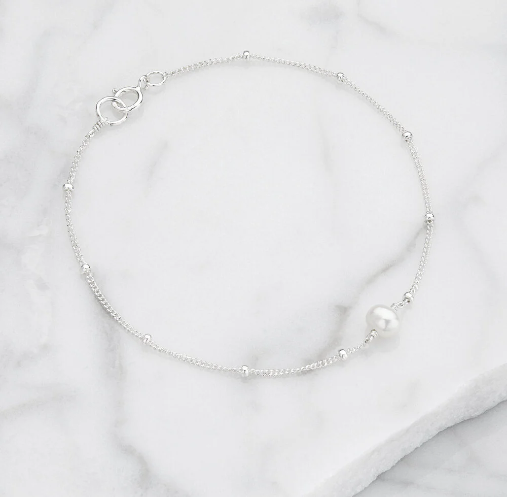Silver Satellite Pearl Bracelet - Image 4