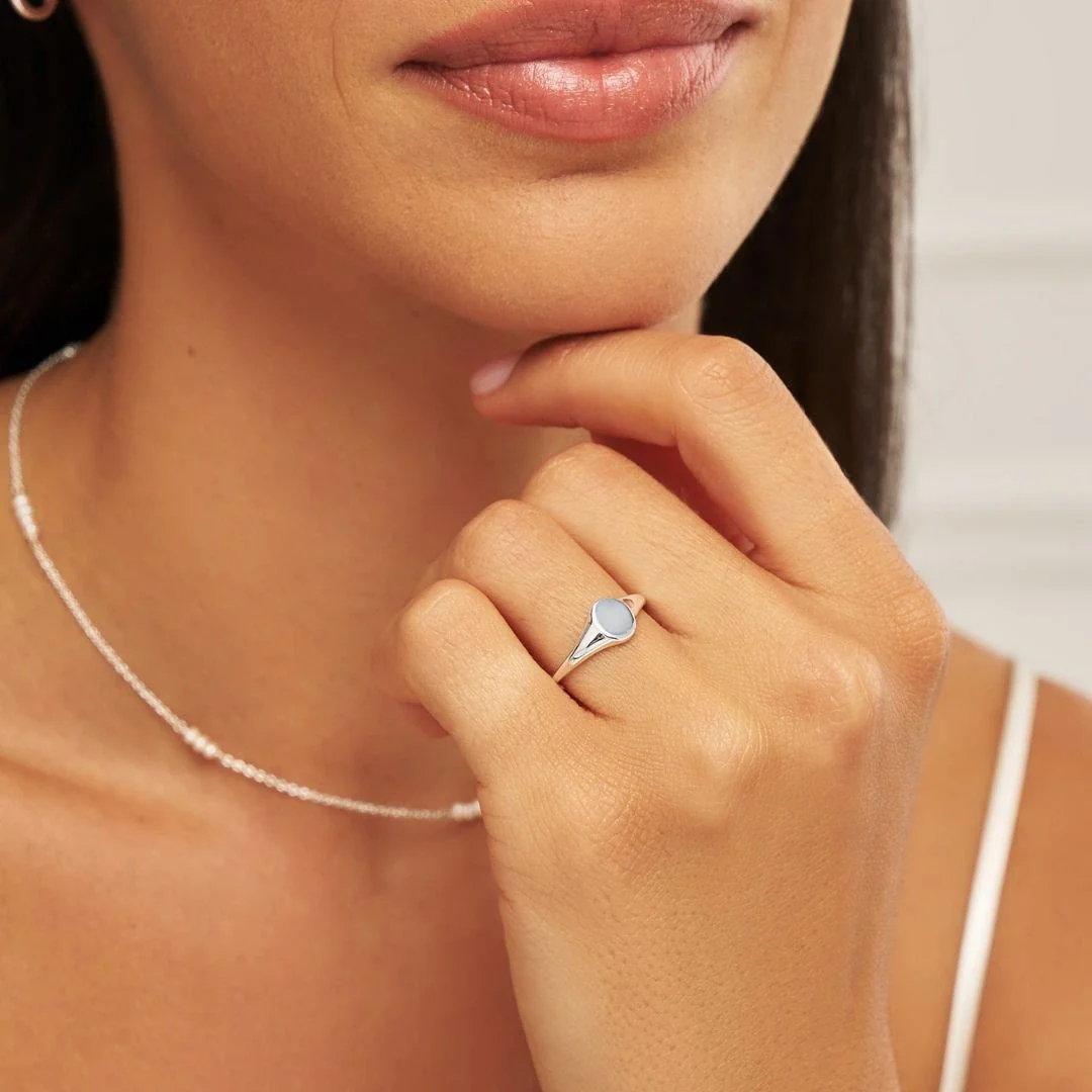 Silver Small Personalised Signet Ring - Image 2