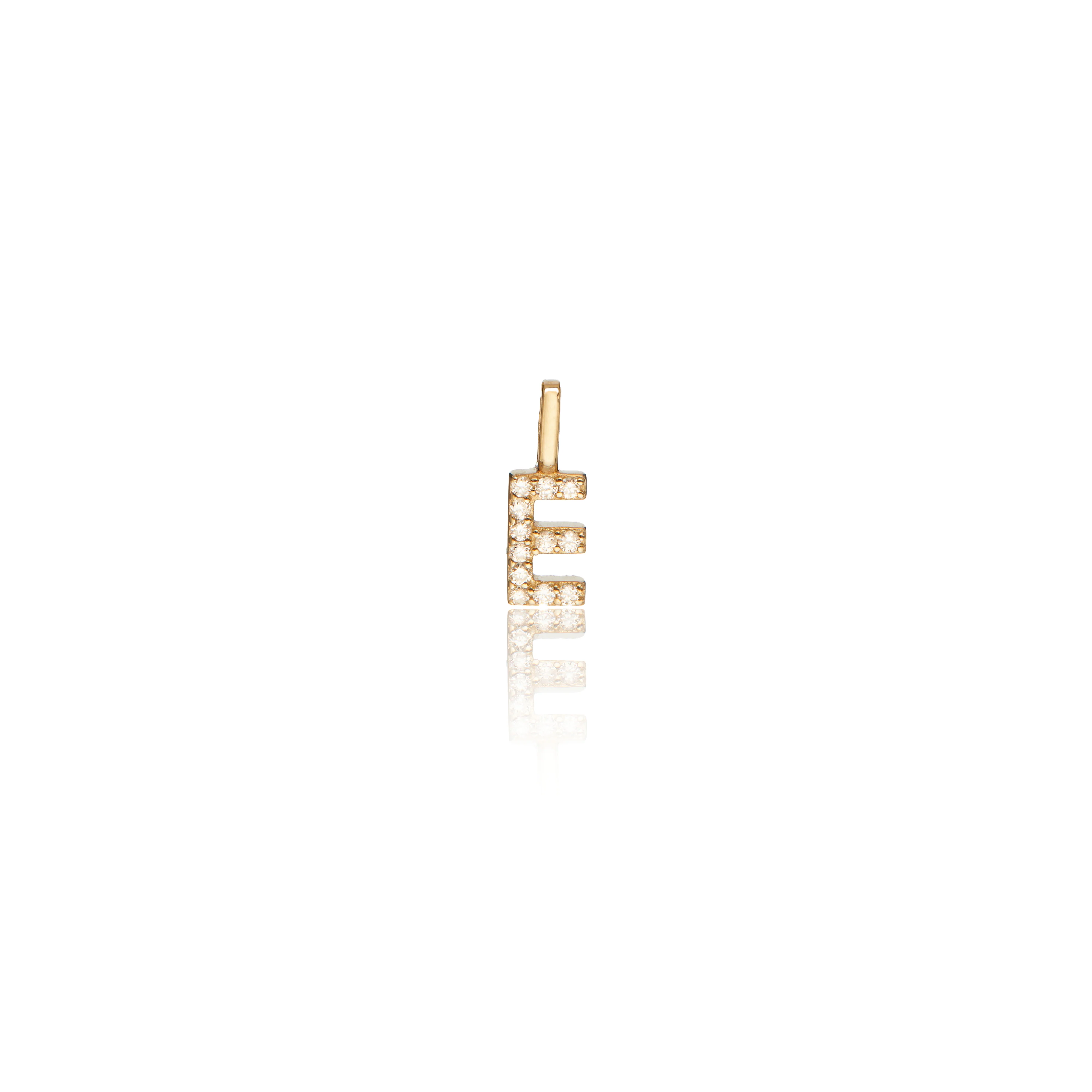 Solid Gold Genuine Diamond Individual Initial Charm - Image 8